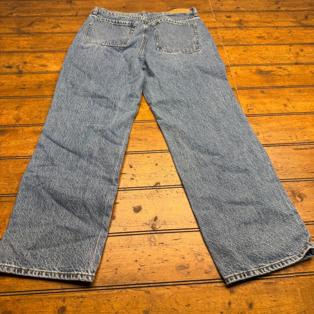 PacSun 90s Straight Jeans Medium Wash Ripped Distressed Size 27 - Picture 5 of 5